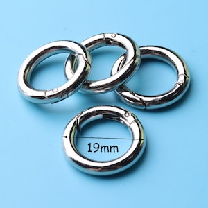 4pcs O-Ring With Closure Silver  O Rings/ alloy O Rings/ Silver O Rings Open Jump Ring 19mm qq26