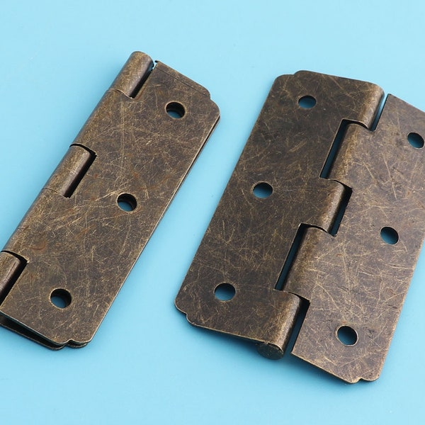 spring hinge metal box hinges with bronze color,55*32 mm hinges for a box,hinge hardware 6 pcs