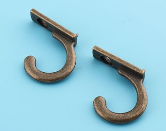 Małe żelazne haki, haki na klucze, brązowe metalowe haki ścienne, haki na ręczniki 20*21 mm, haki ścienne