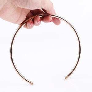 Rectangle Handbag Handle Screw Handbag Handle Handbag Accessories circle shape Gold Bag Handle Carry Ring 10cm diameter