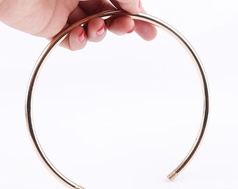 Rectangle Handbag Handle Screw Handbag Handle Handbag Accessories circle shape Gold Bag Handle Carry Ring 10cm diameter