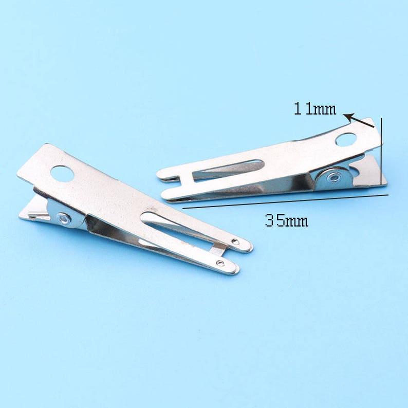 double prong clips,hair alligator clips metal clips clip 35*11mm jz25 square silver clips barrette clips 20pcs 1/'38 hair clips