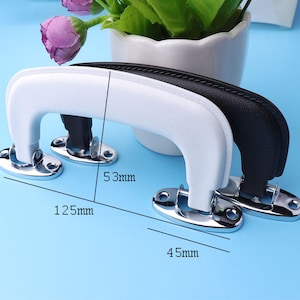 White Black Plastic handle ,Wooden Chest Décor Small Plastics Handle suitcase handle,purses,bags,Décor Small Plastics Handl-125853mm ts8