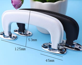 White Black Plastic handle ,Wooden Chest Décor Small Plastics Handle suitcase handle,purses,bags,Décor Small Plastics Handl-125853mm ts8