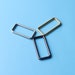 4pcs Square Buckle Loops Metal Loop Triglide Strap Keeper for Strap ...
