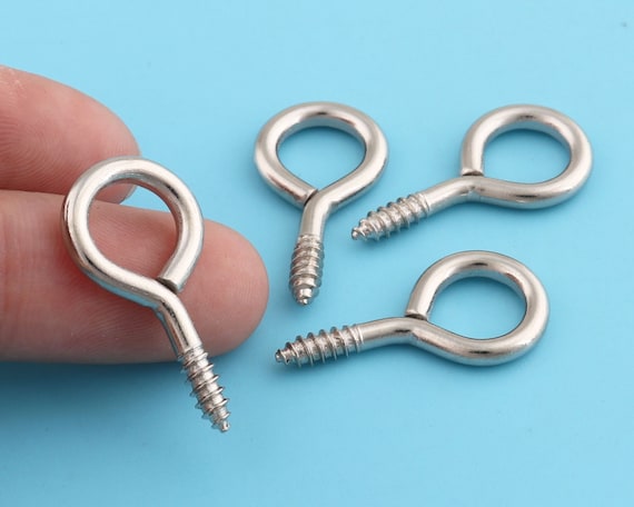 Screw Eye Bails,1225 Mm Screw Eye Pins With Silver,for Pendants