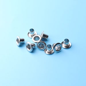 50pcs Silver  Eyelet Grommets with washer Grommets Eyelets Metal eyelets For Clothes Leather  making 10*8mm