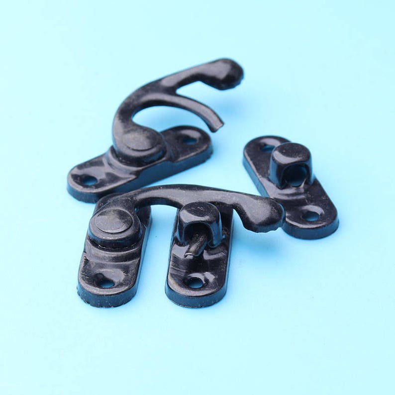 6sets Antique Lock / Bag Lock / Box Lock / Bag Accessories / Purse Bag Lock Black/silver Lock