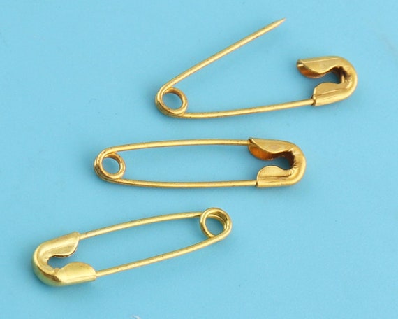 Metal Safety Pins With Gold Color,earrings Safety Pins Craft Safety  Pins,brooch Pins, High Quality Kilt Pins 100 Pcs 20 Mm -  Hong Kong