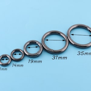 Gunmetal spring gate ring round gate ring spring ring clasp push gate o ring Push Snap HooksSpring Ring Clasp Gate Push Snap Hooks