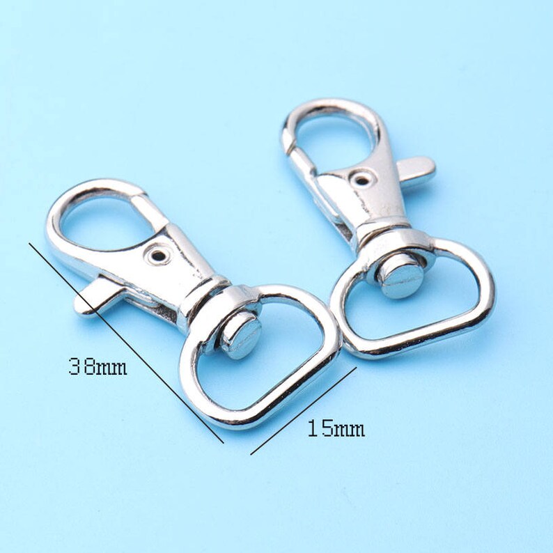 HANDIC - Paquete De 50 Cordones Para Insignias De Identificación, Cordón Para Niños Con Clips De Gancho Giratorio (azul