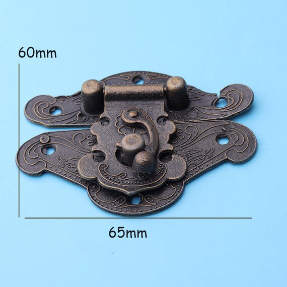 5 Stk Schmuck Kasten Vintage Stil Blume Riegel Hasp Schloss Schnalle