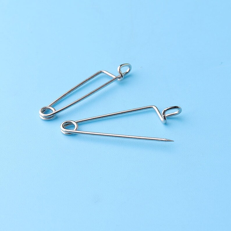 20pcs PIN Mini Sterling Silver SAFETY PIN Brooch Baptism Pin, Charm
