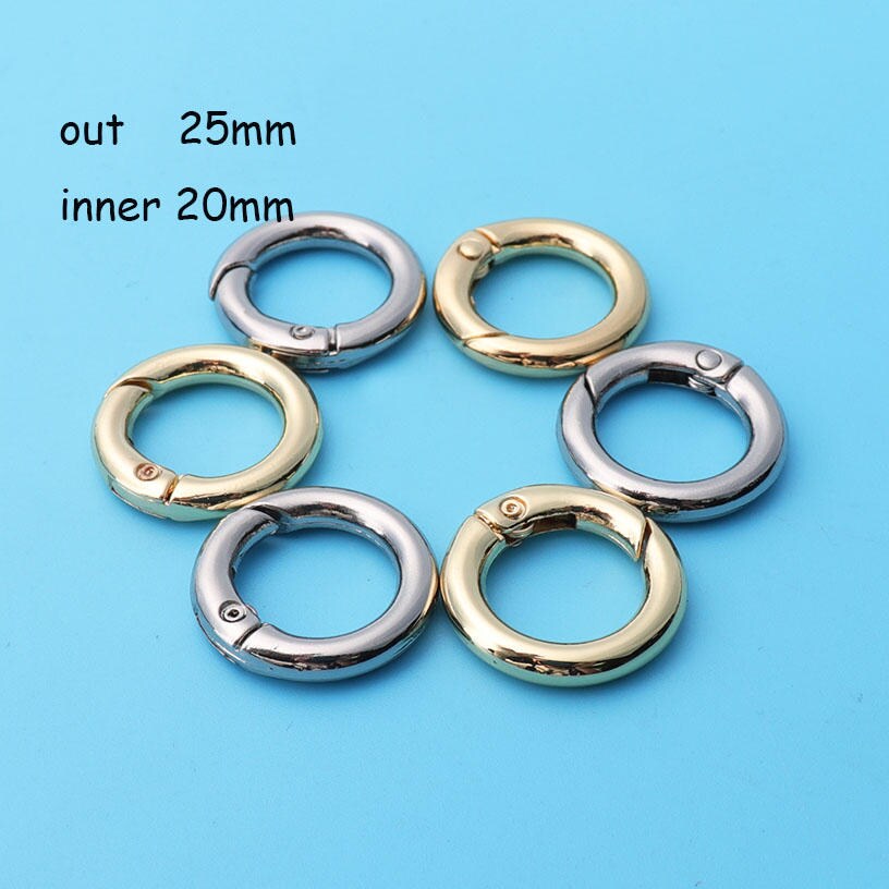 6pcs 7/8inch Small Gold SILVER O-rings ID / Purse Hardware