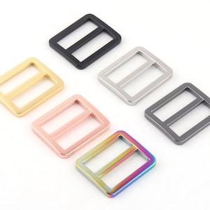 25mm rainbow Adjuster Belt Buckle Slide bar rectangle Buckles,Metal Purse clasp backpack Buckles,Bag strap buckles Handbag webbing hardware