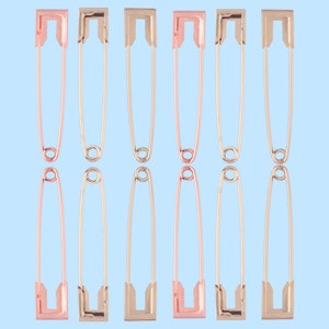 14mm Rose Gold große Sicherheitsnadeln Metall Sicherheit Schmuck Stift Brosche Decken Röcke Kilt Pin Stitch Marker Stag Label Stifte Nähen liefert