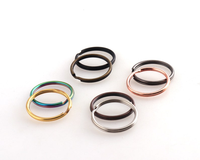 25MM Split Rings Rainbow Round Split Key Rings Key Chain Jewelry Charm ...