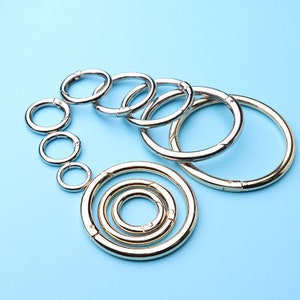 O ring Spring gate ring metal o rings spring ring clasp push gate Gold  Silver Snap Hooks 18mm 25mm 35mm 40mm 47mm 49mm 60mm 72mm