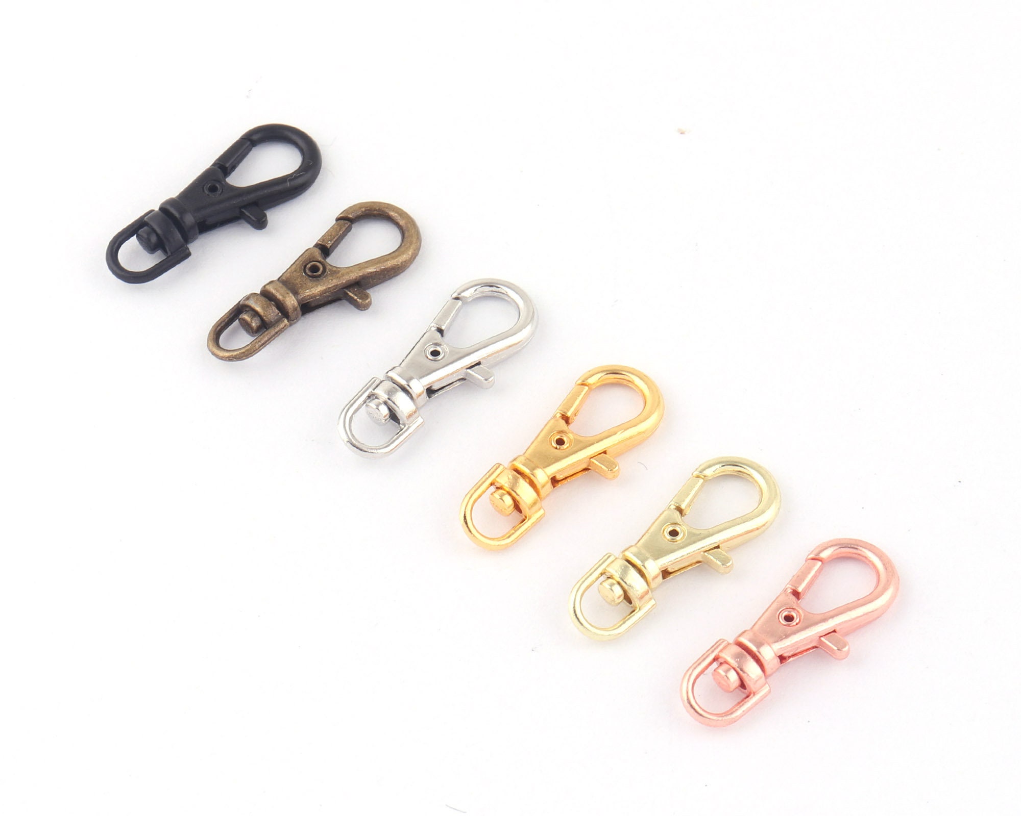 3MM Mini Gold Swivel Clasps Claw Trigger Dog Collar Hook Lobster