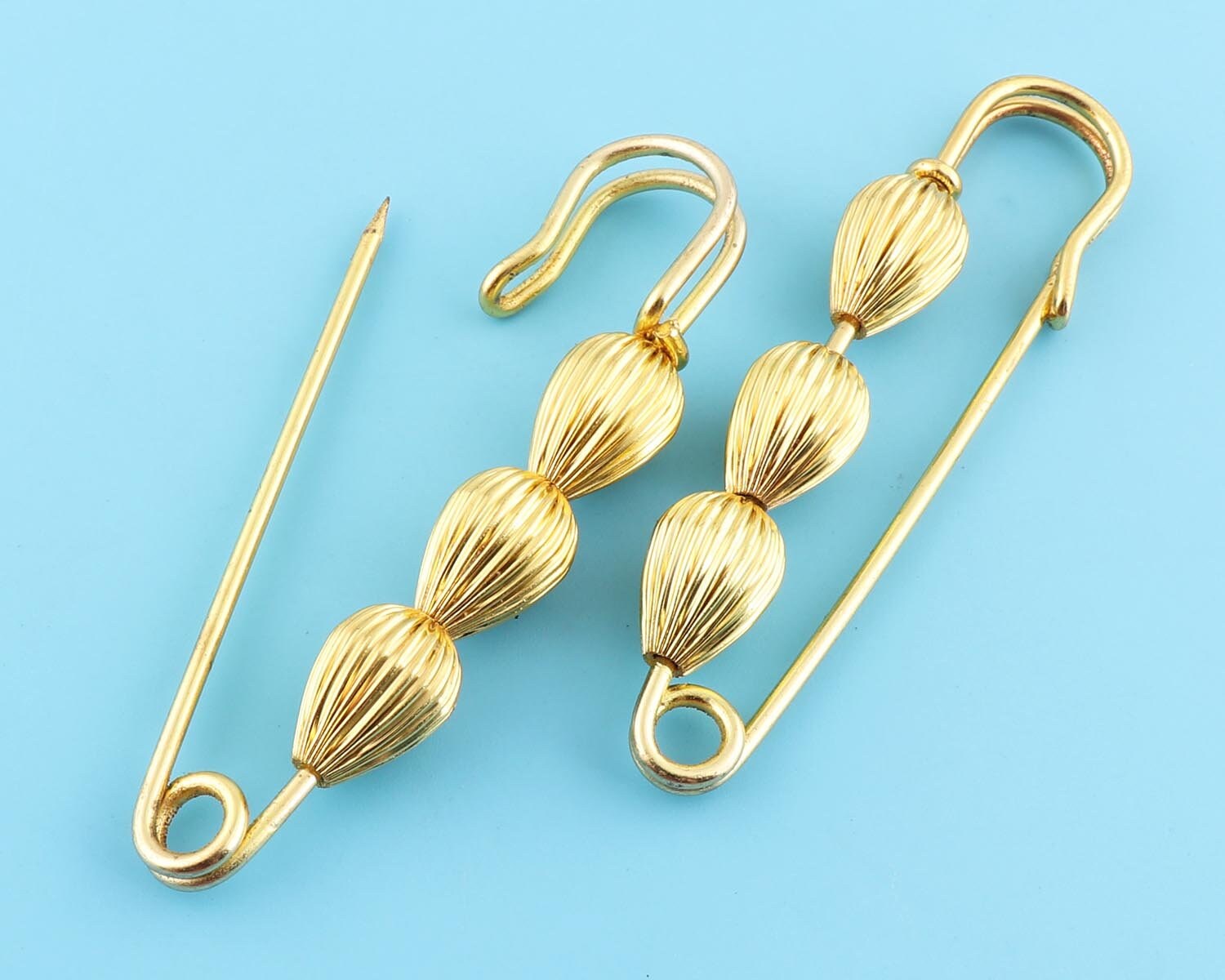 Metal Safety Pin,gold Color Safety Pin,colorful Pins,5 Sets 76 Mm,kilt