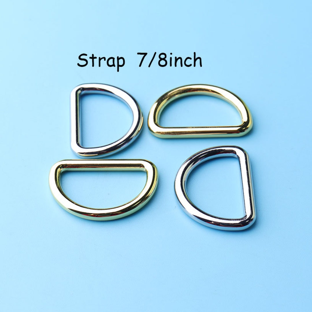 2pcs D Rings, 7/8 Inch Silver or Gold Finish, Handbag Purse Bag Making ...