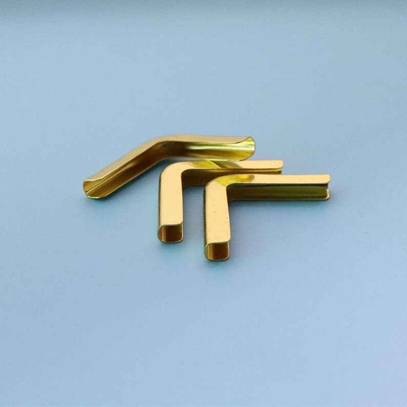 Gold Metal Bags Corner,50pcs 244mm Corner Protector for Bag Notebook