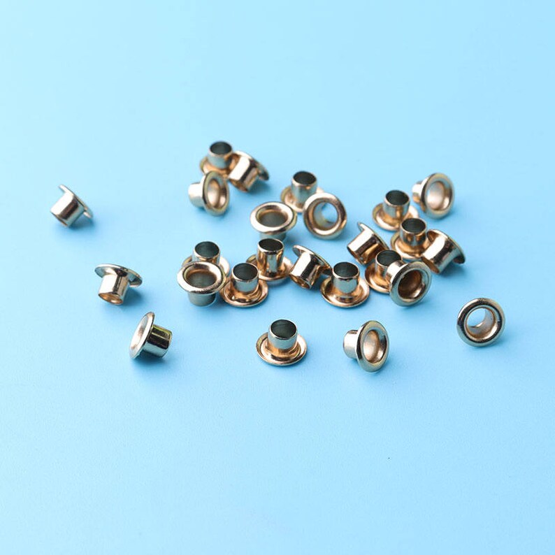 200pcs Grommets Eyelets Tiny Antique Gold 3mm Hole Brass Image 0 1