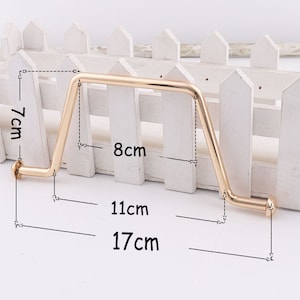 Hexagonal Rectangle Handbag Handle Screw Handbag Handle Handbag Accessories Handle Carry Ring 17*7cm