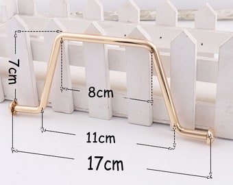 Hexagonal Rectangle Handbag Handle Screw Handbag Handle Handbag Accessories Handle Carry Ring 17*7cm
