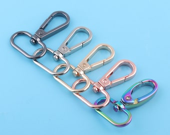 25mm rainbow Swivel Clasps claw,swivel dog hook,Lobster Clasp Purse hardware bag Handbag lanyard Clasp,strap webbing clip,key ring clasps