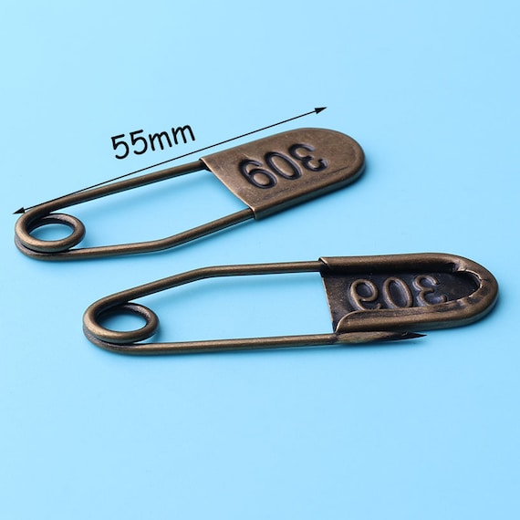 12pcs Safety Pin Bronze Blanket Pins Heavy Duty Copper 2''inch Craft  Supplies for Creative Crafting 52mm BZ26 