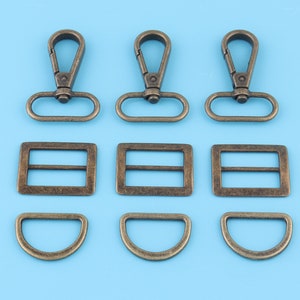 25mm bronze metal swivel claw clasps,Dog Collar Hardware adjuster Backpack buckles webbing purse hardware d ring belt Strap slide Buckle
