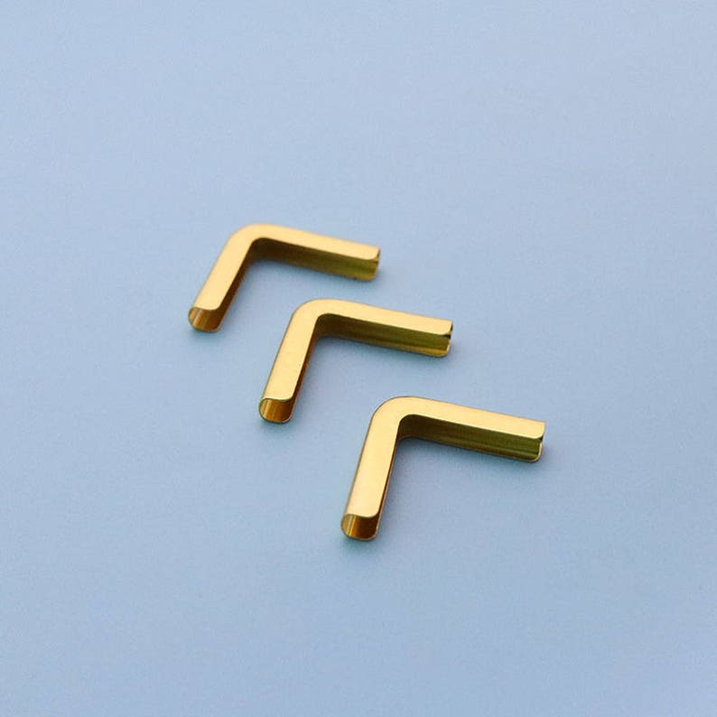 Gold Metal Bags Corner,50pcs 244mm Corner Protector for Bag Notebook