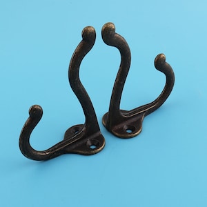 wall hooks coat hooks zinc alloy metal hooks 5 pcs high quality thick furniture hardware antique bronze hooks coat hooks 72mm*39mm*28mm
