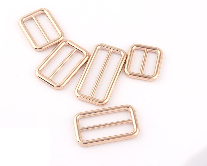 20-40mm gold Adjuster Buckle Slide lanyard clasps,Metal Purse backpack Belt strap Buckle Handbag webbing dog collar hardware Bag clasp 10PCS
