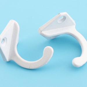 6 Pieces Wall Hook With White Color,metal Coat Hooks,bathroom Hooks ...