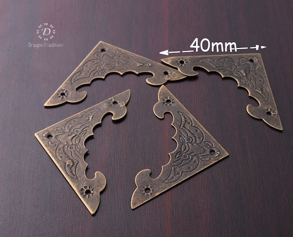 4pcs Decorative Bracket Jewelry Gift Box Wood Corner Etsy