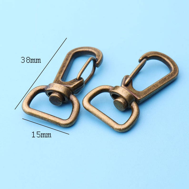 Purse Making swivel Hook Swivel hook clasp For Bag Purse Strap-38*15mm lx25 6pcs swivel clasp 58inch Wide push gate Swivel hook For Bag