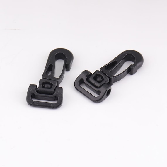 8pcs Snap Tilt Hook Clips Plastic Snap Hooks for Backpack Bags Strap  Webbing Plastic Snap 3/8'' 