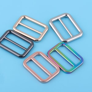 25mm rainbow Adjustable Belt Buckle Slide bar Buckles,Metal Purse clasp backpack Buckles,Bag ring strap buckles Handbag webbing hardware