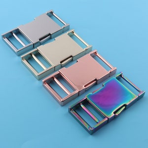 25mm rainbow metal Release Buckle adjustable Backpack buckles webbing hardware,luggage supplies,belt Strap slide Buckle Bag clasp Clip Lock