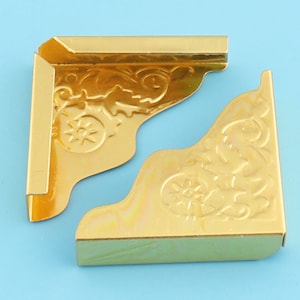 metal corner protector Book Corners purse corner 24*34 mm gold color, for leather clip, bag corner clip