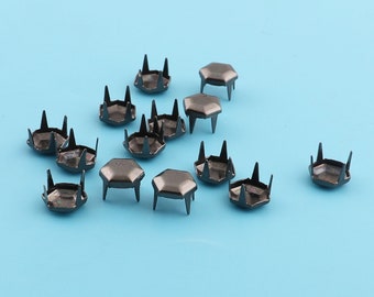 Nail Head studs claw nail rivets,5*7mm black Metal Studs Jeans Studs,for Leather working Shoe bag accessories