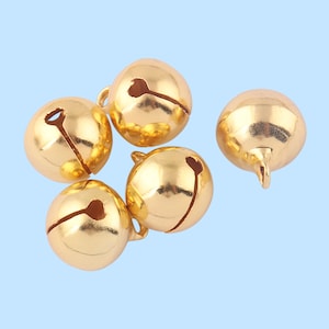 Gold Tiny jingle Bells Christmas Bells Jewelry Design Pet Collar Bell Charms Holiday Bells Bell Decoration