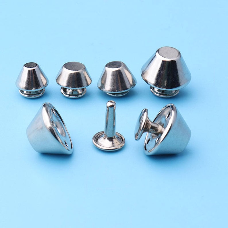 50sets Studs Cone Rivet Studs Flat Head Screws Purse Feet Screw Back