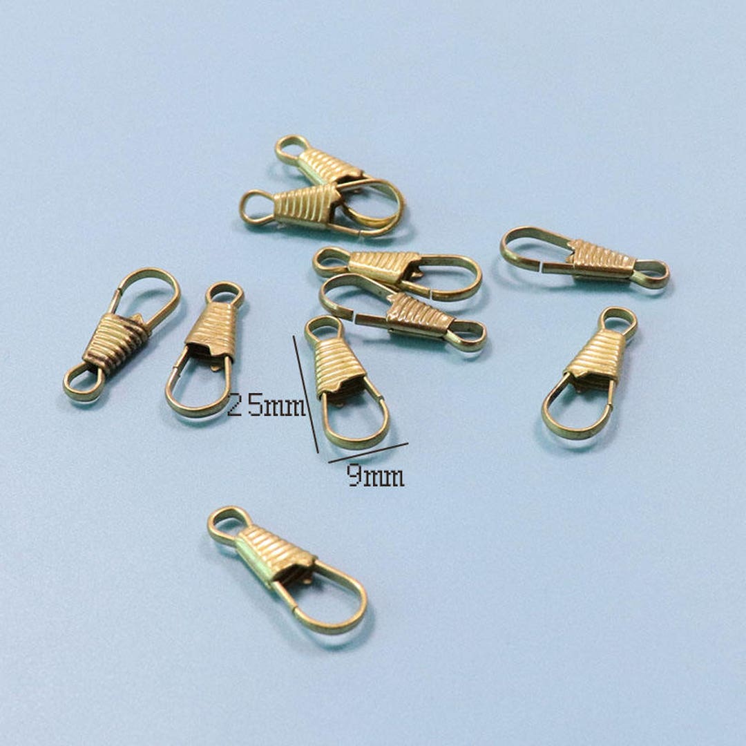 Spring Hook Tiny Spring Hooks Bronze Metal Lanyard Snap Clip Spring ...