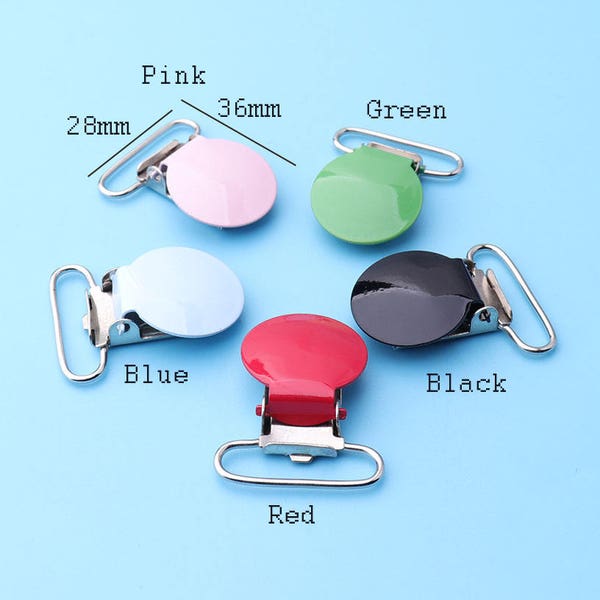 pinces à bretelle 6pcs 28mm bracelet rond face 22 mm rond porte-jarretelles / tétine Clips - 36 * 28 mm jz8