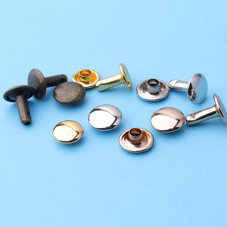 Albero Spike Borchie 14x10mm Screwback Argento Metallo Rivetti per Pelle Giacche