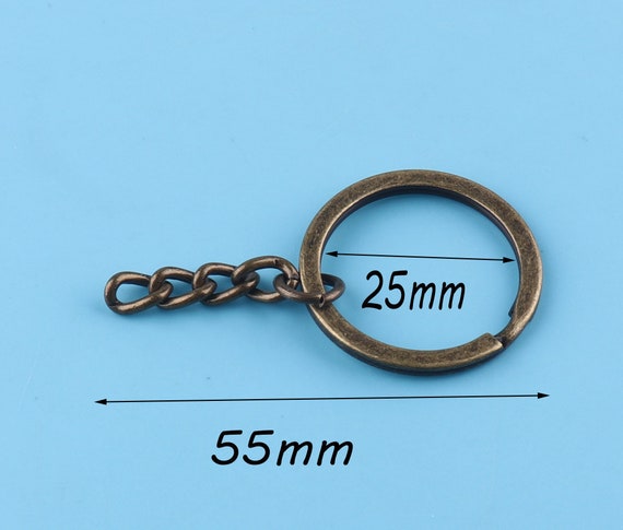 20 Key Chain Rings,25mm Split Key Chain Ring With 25mm Link Chain,keychain  Fob,key Chain Loop,key Ring Holder Fob Connector Key 