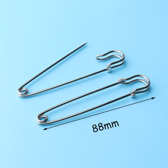 6pcs Extra Large Safety Pin Giant Jumbo Pins Stainless Steel 3''1/4inch  Craft Supplies for Creative Crafting Safety Pins 88mm Bz27 